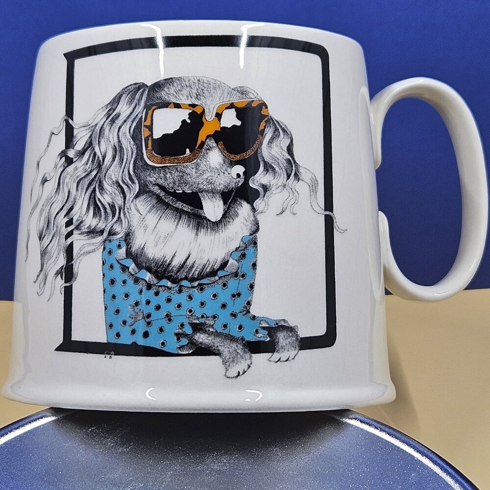 Anthropologie Florence Balducci Animal Alphabet Monogram Mug "D" ⭐️HP⭐️